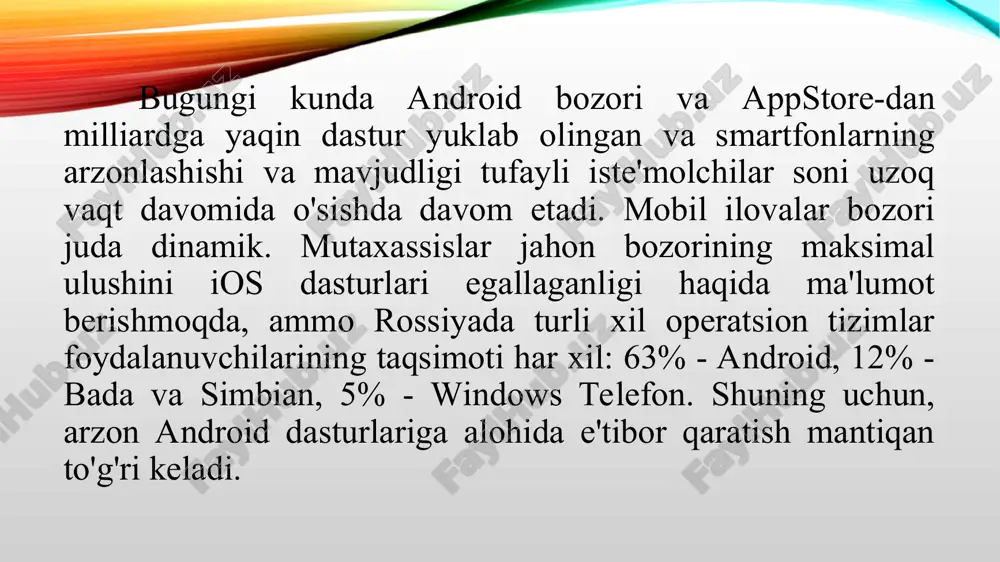 onalarni topish va eng arzon narxlarda ijaraga olish imkoniyatini beradi. booking oʻzining oddiy, sodda va qulayligi bilan allaqachon foydalanuvchilarning qalbidan joy egallab ulgurgan. mobil ilovaning oʻzidan turib xonaning pulini toʻlasangiz ham boʻladi. yaqin orada bormoqchi boʻlgan joylaringizni belgilash imkoni ham mavjud. signeasy – hujjatlarni telefondan imzolang ushbu hujjatlarga mobil telefonning oʻzida imzo chekish imkonini beradi. buni uddalash juda oson: hujjatni yuklab olasiz (email, dropbox, evernote, google drive kabilardan); barmoq yoki stilus (mobil telefon uchun maxsus ruchka) yordamida qoʻl qoʻyasiz (imzoni oldindan chizib tayyorlab qoʻyib, keyin zarur hujjatlarga tushirsa boʻladi); zarur hujjatni qayta joʻnatasiz. bu ilova juda koʻp formatlarda (pdf, word, html va boshqalar) ishlaydi. asosiy vazifasidan tashqari mazkur ilovadan boʻsh hoshiyalarni toʻldirish, kompaniya muhri, logotipini hujjatga qoʻyish kabi maqsadlarda foydalanish mumkin. mobil o'yinlar eng ko'p talab qilinadigan mobil ilovalar sektoridir. o'yinlar soni ko'paymoqda, yangilarining yangi versiyalari chiqarilmoqda, auditoriya kengaymoqda (yoshi - 0 dan 100 yoshgacha, tilni lokalizatsiya qilish, madaniy xususiyatlar). …