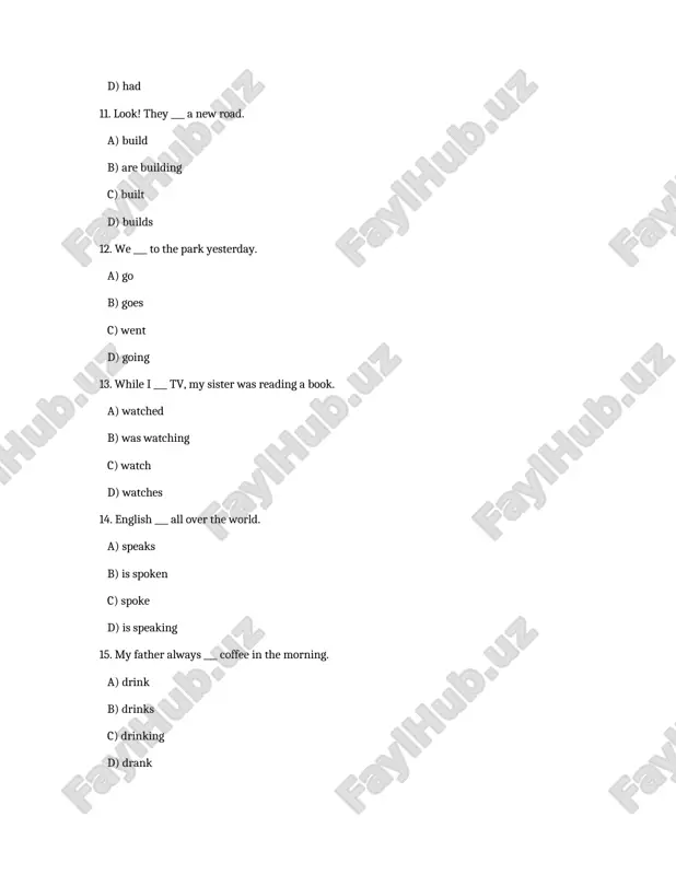 40 multiple choice grammar tests - Page 3