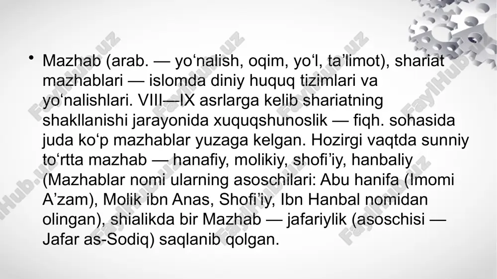islomdinining mazhablari - Page 3