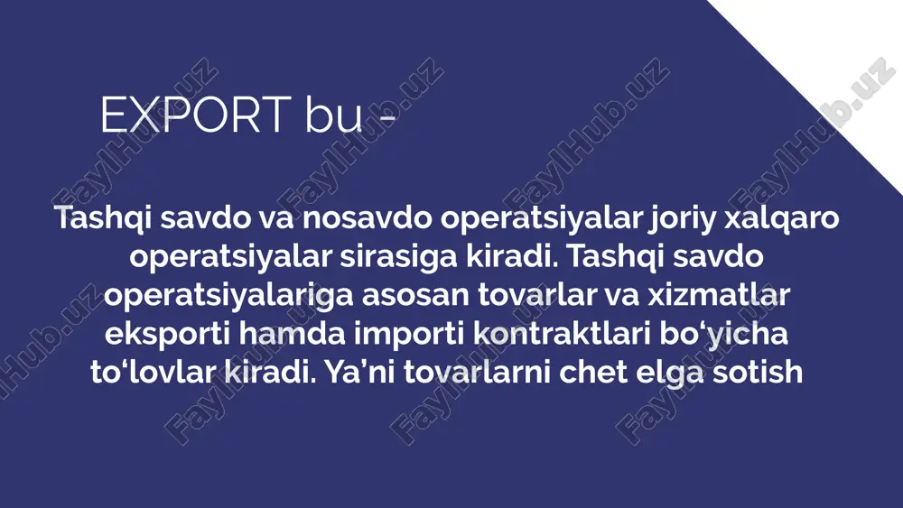 xalqaro savdoda pul o'tkazmalari slayd - Page 3