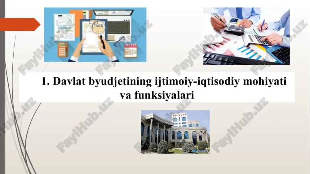 vlat byudjeti daromadlarining uning xarajatlaridan oshib ketishi; davlat byudjeti taqchilligi — muayyan davrda o‘zbekiston respublikasining davlat byudjeti xarajatlarining uning daromadlaridan oshib ketishi; dotatsiya — byudjet tizimi byudjetlariga ularning o‘z daromadlari yetishmagan taqdirda daromadlar bilan xarajatlar o‘rtasidagi farqni qoplash uchun qaytarmaslik sharti bilan ajratiladigan pul mablag‘lari; moliya yili — birinchi yanvardan o‘ttiz birinchi dekabr kuni oxirigacha bo‘lgan vaqtni o‘z ichiga oluvchi davr; subventsiya — muayyan maqsadlarga sarflash sharti bilan yuqori turuvchi byudjetdan quyi turuvchi byudjetga qaytarmaslik sharti bilan ajratiladigan pul mablag‘lari; o‘zbekiston respublikasining davlat byudjeti (davlat byudjeti) — davlatning davlat vazifalari va funktsiyalarini moliyaviy jihatdan ta'minlash uchun mo‘ljallangan markazlashtirilgan pul jamg‘armasi; subsidiya — tovarlar ishlab chiqarish, ishlar bajarish, xizmatlar ko‘rsatish va ularni realizatsiya qilishni moliyalashtirish yoki birgalikda moliyalashtirish yoxud maqsadli xarajatlarning o‘rnini qisman qoplash uchun byudjet tizimi byudjetlari hisobidan yuridik va jismoniy shaxslarga beriladigan pul mablag‘lari; turli darajadagi byudjetlar (masalan, respublika byudjeti bilan viloyat byudjeti), shuningdek, davlat byudjeti bilan davlat maqsadli …