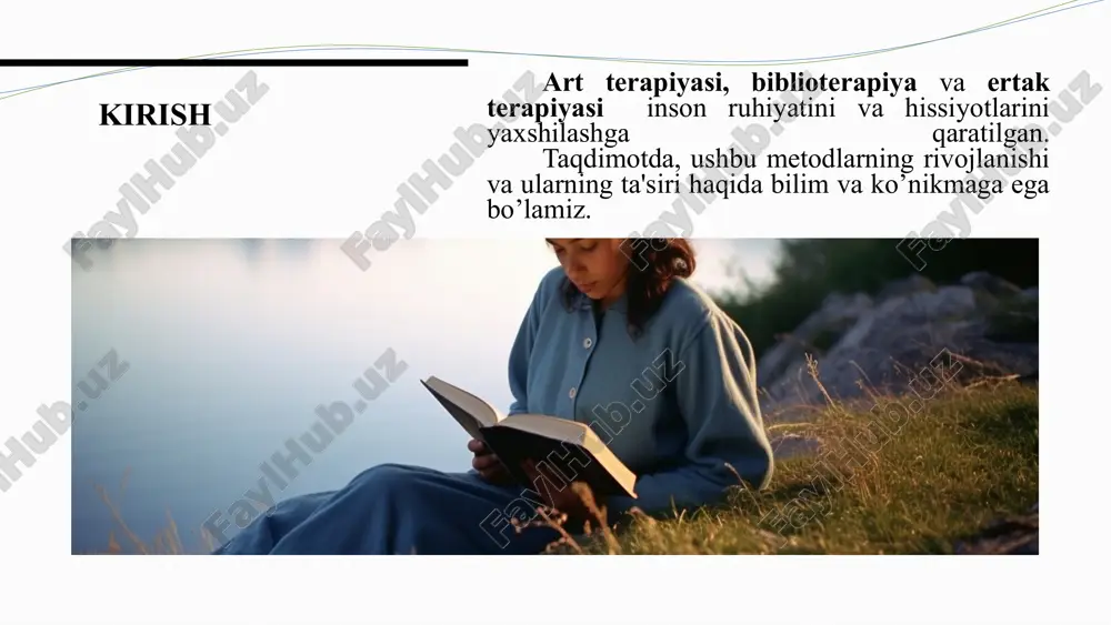 a- bu kitoblar va yozma materiallardan foydalanish orqali ruhiy holatni yaxshilash usulidir. o'qish jarayoni shaxsiy tajribalarni qayta ko'rib chiqishga va hissiy muammolarni hal qilishga yordam beradi. bu metod, o'z-o'zini anglashda muhim ahamiyatga ega. biblioterapiya ta'rifi biblioterapiya (kitob terapiyasi, oʻqish terapiyasi, sheʼriyat terapiyasi yoki terapevtik hikoyalar) — hikoya yoki muayyan matnlarni oʻqishni oʻz ichiga olgan ijodiy sanʼat terapiyasi. u insonning kitoblar, sheʼrlar va boshqa yozma soʻzlarning mazmuniga munosabatidan terapiya sifatida foydalanadi. biblioterapiya yozma terapiya bilan qisman mos keladi va koʻpincha u bilan birlashtiriladi. biblioterapiya asoslari ijodiy sanʼat terapiyasidan farqli oʻlaroq, biblioterapiya qoʻllab-quvvatlovchi psixoterapiya boʻlib, unda tanlangan standart qoʻllanmani oʻqish orqali his-tuygʻularni tartibga solish koʻnikmalari xulq-atvor terapiyasi yoki kognitiv terapiya usullari orqali olinadi. buning uchun ikkita mashhur kitob zarur. kognitiv terapiya uchun the feeling handbook va xulq-atvor terapiyasi uchun depressiyangizni nazorat qiling. kognitiv xulq-atvor terapiyasi (cbt) bilan solishtirganda ushbu psixoterapiyaning asosiy afzalliklari uning iqtisodiy samaradorligidir. garchi murakkab taqdimotlar uchun cbt davolashning ijobiy …