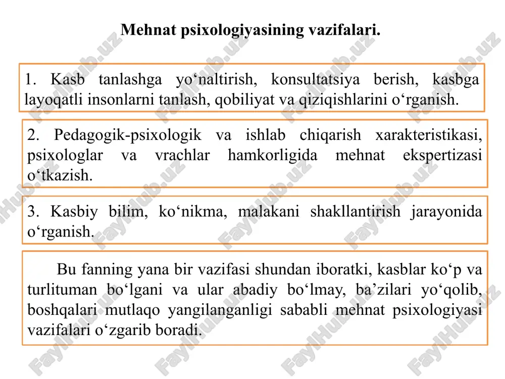 atida yangidan tug‘ildi? inqiroz psixotexnikaning o‘zining ichida yetildi. u mohiyatiga ko‘ra g‘ayriinsonparvar nuqtai nazardan turib o‘z metodlarini qo‘llar edi. nazariyani e’tiborga olmaslik, qonuniyatlarga asoslanmasdan raqamlar ortidan quvish an’anasi boshlanib ketgan edi. biroq ko‘p kamchiliklar allaqachon yetakchi olimlar tomonidan aglanib, bartaraf etila boshladi. odamning ishga mosligi muammosi, ishchi qo‘llar defitsitida faoliyat samarasini bashorat qilish muammolari mohiyat jihatidan o‘zgarib, ishchi o‘rni va mutaxassislikka tanlovga aylantirildi. bu odamning o‘z qobiliyatlarini kengroq ochish, jamiyatga ko‘proq foyda keltirish imkonini berar edi. etiboringiz uchun raxmat image1.png image2.png
