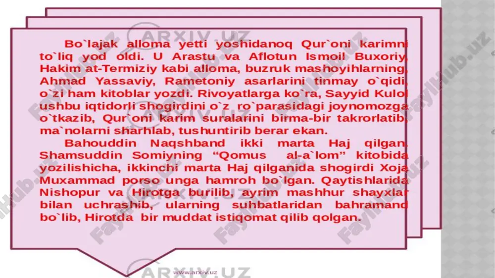 bahouddin muhammad ibn burxonuddin al-buxoriy - Page 3
