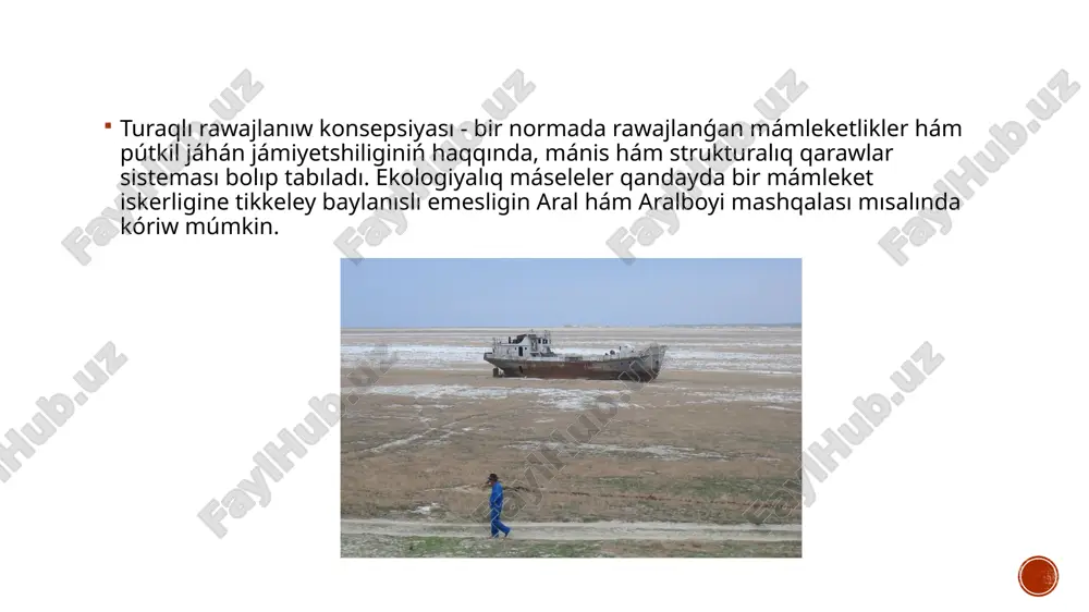 izm qánigeleri hám ilimpazları tárepinen ekoturizmnin principlerı keńeytirildi hám joqarı dárejede jetilistirildi: 1. tábiyatı jaqsı saqlanǵan jaylarǵa sayaxat. 2. tábiyat resurslarınan turaqlı paydalanıw, tábiyiy, social hám mádeniy biologiyalıq túrme-túrliktı saqlaw. 3. ekoturda belgilengen tártip-ıntızamǵa qatań ámel qılıw. 4. ekoturlardi tábiyat nızamları tiykarında jetilisken islep shıǵıw. 5. ekoturizmdi aymaqlardıń ekonomikalıq rawajlandiriw jobaları menen birlestiriw. ekoturizm boyınsha qánigeler usınıs etken principler qatarında t. k. sergeyevanin usınıs etken principlerı de dıqqatqa iye: 1. rekreatsiyali tábiyiy aymaqlardıń biologiyalıq har-qiyliligin saqlaw. 2. ekoturizm tarawına tartılǵan (qosılǵan ) aymaqlardin ekonomikalıq turaqlı rawajlanıwın asırıw. 3. ekoturistik iskerlikte qatnasiwshılardıń ekoturistik mádeniyatın asırıw. 4. rekreatsiyali aymaqlardıń etnografik statusin (mártebesin) saqlaw. “xalıq aralıq ekoturizm shólkemi” óz gezeginde ekoturist ushın qaǵıyda da islep shıqtı : 1. jer menen baylanıslılıǵın esten shıǵarmaw 2. tábiyatda tek ızlerın qaldırıw, tábiyattan tek súwretlerdi alıp ketiw. 3. barǵan jerinde dúnyanı, xalıqlar mádeniyatın, geografiyasın biliw. 4. jergilikli xalıqtı húrmet qılıw. 5. óndiriwshilerden átirap -ortalıqqa qawip-qater saliwshi, keltiretuǵın …