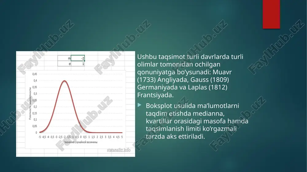 normal taqsimlanish parametrlarini baholashning statistik metodlar - Page 3