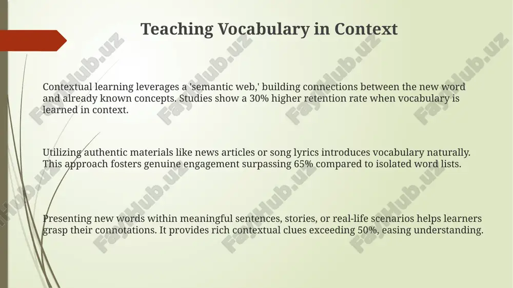 s. intermediate learners (b1-b2) expand vocabulary with collocations and idioms, learning about word families and using contextual clues to infer meaning from level appropriate texts. lexical teaching approaches: an overview data-driven learning (ddl) is a lexical teaching approach using corpora - large databases of real language - for students to discover patterns in authentic contexts. analysis of these contexts allows for inductive lexical understanding. the lexical approach, emphasizing lexis (words and word combinations) as the core of language, proposes that language consists of grammaticalized lexis, not lexicalized grammar. approximately 70-80% of what we say is prefabricated. the principles of lexical teaching prioritize collocations, formulaic language like idioms, and multi-word units (chunks) over traditional grammar-focused instruction. this aims for fluency through readily available, pre-assembled language 'bricks'. using technology for vocabulary development leverage corpus linguistics tools like sketch engine. these allow users to examine word usage in authentic texts, enhancing understanding of …