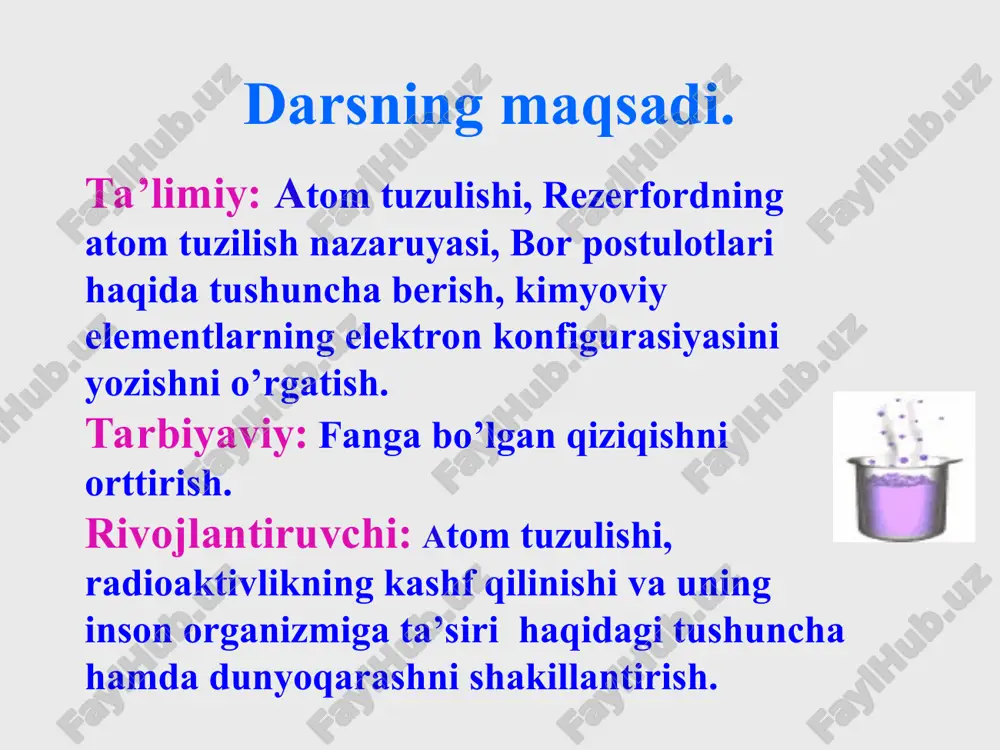 atom tuzulishi.d.i.mendelevning elementlar davriy jadval - Page 3