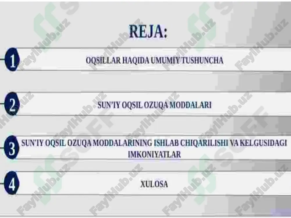 oqsillar, almashtirib boʻlmaydigan aminokislotalar koʻp. shuningdek, dukkakli ekinlar doni ham proteinga boy: noʻxat va vika 1 ozuqa birligi donida 200 g gacha, soyada 256 g gacha protein bor. aminokislotalar tarkibi boʻyicha kunjara (1 ozuka birligida 270—340) va shrotlar (300— 370 g) proteinlari ham toʻla qimmatli yemish hisoblanadi. hayvon mahsulotlaridan tayyorlangan yemlarda protein miqdori koʻp va yuqori biologik qimmatga ega. goʻsht unining 1 ozuqa birligida 570 g, baliq unining eng yaxshi navlarida 600 g dan ortiq, quruq qon kukuni 1 ozuqa birligida 550 g protein bor. pivo, non va ozuqa achitqilari ham tarkibida oqsilning koʻpligi bilan ajralib turadi. bundan tashqari, achitqi hamirturush v guruhidagi vitaminlar va mikroelementlar manbaidir. image1.jpeg image2.jpeg image3.jpeg image4.jpeg image5.jpeg image6.jpeg