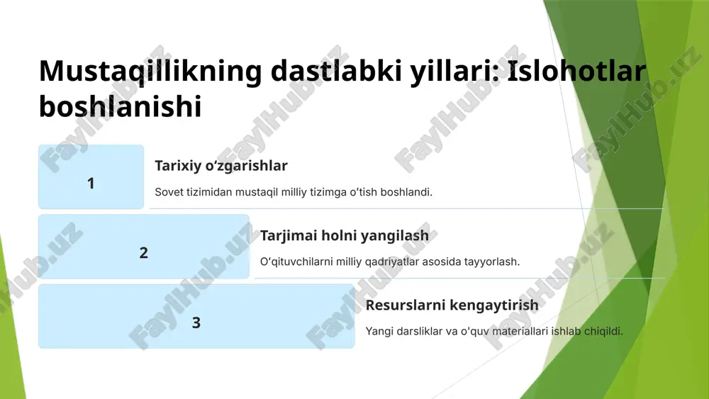 nnovatsion taʼlim tizimi qurish. inson kapitali rivoji yangi avlod yetishtirishga eʼtibor. xalqaro raqobatbardoshlik global taʼlim maydonida oʻzbekiston nufuzi oshadi. 12 e’tiboringiz uchun rahmat! image1.jfif image2.png image3.png image4.png image5.png image6.png image7.jfif image8.png image9.png image10.png image11.png image12.png image13.png image14.png image15.jfif