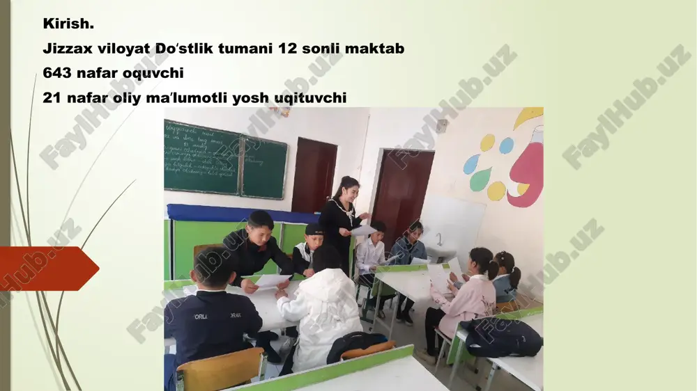 an hamkorlikda o‘quvchilarga psixologik qo‘llab-quvvatlash bo‘yicha tavsiyalar ishlab chiqildi. amaliyotning oltinchi kuni 10.03.2025 ertalab maktabga borib, yuqori sinf o‘quvchilari bilan “xavotirlanish darajasini aniqlash” metodikasini o‘tkazdim. dastlab, o‘quvchilarga tushuntirish berib, ularning ichki xavotirlari va stress darajasini aniqlashga yordam beradigan testlar topshirdim.natijalar tahlil qilinib, o‘quvchilarning ruhiy holati va stressga chidamlilik darajasi baholandi. mashg‘ulot davomida xavotirni kamaytirish bo‘yicha psixologik tavsiyalar berildi, shuningdek, tinchlanish va stressni yengish uchun maxsus mashqlar bajarildi. o‘quvchilar o‘zlarini yaxshiroq tushunish va o‘z hissiyotlarini boshqarish bo‘yicha foydali ko‘nikmalarga ega bo‘ldilar. amaliyotning yettinchi kuni 11.03.2025 bugun maktabga borib, o‘quvchilarning tashkilotchilik va kommunikativlik qobiliyatlarini aniqlash bo‘yicha kts psixologik-pedagogik diagnostik testini o‘tkazdim.dastlab, o‘quvchilarga test mazmuni tushuntirildi va savollarga samimiy javob berishlari muhimligi ta’kidlandi. test natijalari asosida har bir o‘quvchining muloqotga ochiqligi, jamoada ishlash qobiliyati hamda yetakchilik xususiyatlari baholandi.yakunda o‘quvchilarga o‘z tashkilotchilik va muloqot ko‘nikmalarini rivojlantirish bo‘yicha tavsiyalar berildi. shuningdek, natijalar asosida ularga mos keladigan mashg‘ulotlar va treninglar rejalashtirildi. amaliyotning sakkizinchi kuni 12.03.2025 bugun …