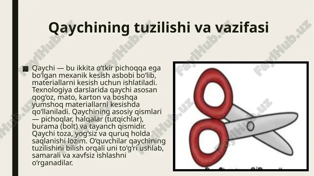 texnologiya darslarida qaychidan foydalanish qoidalari - Page 3