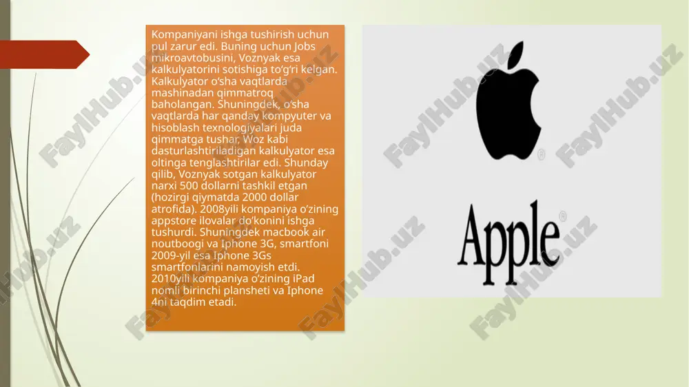 mkonsiz. apple kompaniyasining eng yirik “samo hamkori“ cathay pacific aviakompaniyasi hisoblanadi. jobs jef ruskinning macintosh loyihasiga qiziqa boshlaganidan so‘ng, ushbu kompyuterni ishlab chiqarish ishlari ancha tezlashgan. raskin o‘z mahsulotiga sevimli olma navi “macintosh “ sharafiga shunday nom bergan. loyihaning vaqtinchalik nomi sifatida bu so‘z stivga to‘liq mos keldi, lekin u haqiqatan ham kompyuterni rasmiy ravishda ushbu nom ostida sotishni xohlamagan. bir kuni, raskin idorada bo‘lmaganida, jobs hatto uni o‘zgartirishga harakat qilgan, ammo o‘sha paytda unga kompaniyada hal qiluvchi so‘z huquqi berilmaganligi uchun hech narsa o‘zgarmagan. stiv jobs apple'ga qaytib kelganida, u kompaniyaning barcha kompyuterlari haqiqatdanda chiroyli ko‘rinishini xohlagan. uning maqsadi ularni egasi faxrlanadigan qurilmaga aylantirish edi. u dizayner jon ivega (u hanuzgacha kompaniyadagi muhim xodimlardan biri) o‘z qarorlarini tatbiq qilishi uchun to‘liq huquq berdi. stivni oq rangdan tashqari deyarli hamma narsa qoniqtirar edi. u ivedan boshqa rangni tanlashni so‘radi. dizayner shunchaki tayyor mahsulotni kulrang bilan bo‘yadi (moon gray, ya’ni oy …