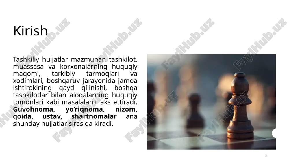 bilan tasdiqlanadi va plastik plyonka bilan himoya qilinadi. davlat va xo‘jalik boshqaruvi organlari, mahalliy davlat hokimiyati organlari tomonidan beriladigan xizmat guvohnomalari ko‘rsatib o‘tilgan organlar binolariga (xonalariga) kirish huquqini tasdiqlaydigan hujjat hisoblanadi. 10 o‘zbekiston respublikasi prezidenti administratsiyasi, o‘zbekiston respublikasi oliy majlisining senati va qonunchilik palatasi, o‘zbekiston respublikasi vazirlar mahkamasi, o‘zbekiston respublikasi davlat xavfsizlik xizmati, bosh prokuraturasining mas’ul mansabdor shaxslari davlat va xo‘jalik boshqaruvi organlari, mahalliy davlat hokimiyati organlari binolariga qo‘shimcha talablarsiz, xizmat guvohnomasini ko‘rsatgan holda kirish huquqiga ega. alohida tartib o‘rnatilgan davlat organlarida binoga kirish maxsus ruxsatnoma berilgan holda, ushbu organ uchun amal qiluvchi normativ-huquqiy hujjatga muvofiq amalga oshiriladi. xizmat guvohnomasi tekshirish huquqini beradigan hujjat hisoblanmaydi (amaldagi qonun hujjatlariga muvofiq bunday huquqqa ega organlar tomonidan berilgan xizmat guvohnomasi bundan mustasno). 11 amal qilish muddati tugagan yoki yaroqsiz holga kelgan xizmat guvohnomalari haqiqiy emas deb hisoblanadi va yo‘q qilinadi. olib qo‘yilgan va qaytarilgan xizmat guvohnomalarini yo‘q qilish har yili, ulardan bundan keyin …