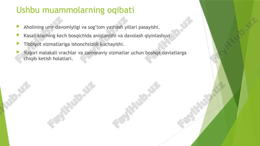 o’zbekiston respublikasida sog’liqni saqlash soxasidagi muammolar va ularni bartaraf etish - Page 3