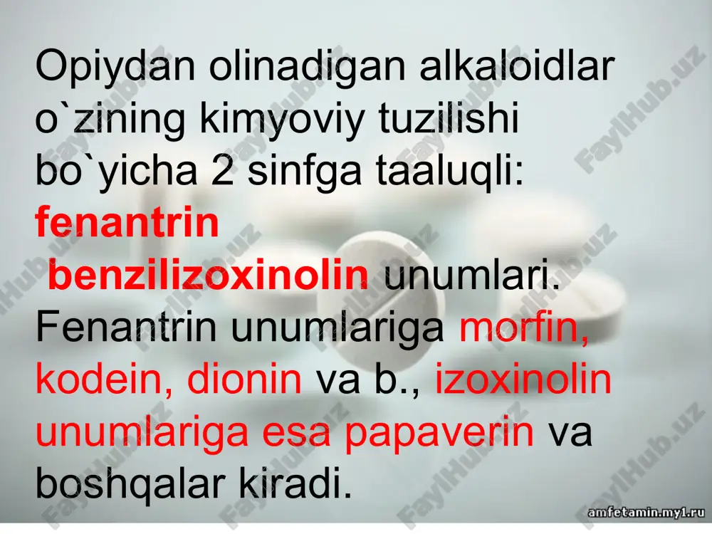 qorachig`i torayadi. yorug`likka bo`lgan refleks saqlanadi. 2. adashgan nerv markazining qo`zg`alishi natijasida yurak urishi sekinlashadi (bradikardiya), nafas yo`llari toraygani uchun nafas olish qiyinlashadi, so`lak oqishi oshadi, ayrim xollarda qayt qilish shu nerv faoliyatiga bog`liq bo`lishi mumkin. nonarkotik analgetiklar nonarkotik analgetiklar asosan 3 xil: og`riq qoldiruvchi, isitma tushiruvchi va yallig`lanishga qarshi ta'sir ko`rsatadi og`riq qoldiruvchi ta'siri. nonarkotik analgetiklarning bu xil ta'siri narkotik analgetiklarga nisbatan ancha sust. bular jarohatlanish, shikastlanish va boshqa sabablarga aloqador kuchli og`riqlarga ta'sir etmaydi. asosan yallig`lanish jarayoni bilan bog`liq bo`lgan og`riqlarni, nevrologik og`riqlarni qoldiradi. masalan, miozit (muskullar yallig`lanishi), pleksit (nerv tugunlarining yallig`lanishi), nevrit (nervning yallig`lanishi), pulpit (tish pulpasining yallig`lanishi), artrit, poliartritlar (bo`g`inlarning yallig`lanishi), bosh og`rig`i va xakozolarga aloqador og`riqlarni kamaytiradi. isitma tushiruvchi ta'siri. ma'lumki, issiq qonli hayvonlar va odam organizmining harorati normal sharoitda doimo bir me'yorda, o`zgarmagan holda turadi. odam tanasining harorati 36,5 -36,80c atrofida bo`ladi. shunday haroratda odam organizmidagi a'zolar va tizimlarning faoliyati, kimyoviy va biokimyoviy jarayonlar, …