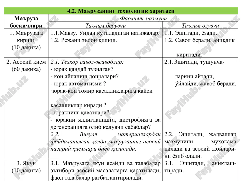 larning to'planib qolishi kuzatiladi. toj tomirlar atrofiga infiltrat to'planganligi, mayda qon tomirlar devorining gialinozga uchraganligi va tromboz qayd etiladi. klinik belgilari. kasal hayvonda holsizlanish, ishtahaning pasayishi va tana haroratining ko'tarilishi belgilari qayd etiladi. mahsuldorlik va ish qobiliyati pasayadi. o'tkir miokarditning boshlanishida taxikardiya, ekstrosistoliya, pulsning to'lishgan va kuchli to'lqinli bo'lishi, yurak sohasida og'riq, yurak urishlarining kuchayishi va ba'zan turtkili bo'lishi, yurak tonlari, asosan, 1-tonning kuchayishi, arterial bosimning oshishi va qon harakatining tezlashishi kabi asosiy belgilar kuzatiladi. elektrokardiogrammada r, r va asosan t tishning uzunlashishi va o'tkirlashishi, rq va qt oraliqlarning qisqarishi, ba'zan st segmentining joyidan ko'zg'alishi va ekstrosistoliya kuzatiladi. kasallikning ikkinchi, ya'ni miokardda distrofik va degenerativ o'zgarishlar paydo bo'la boshlagan davrida yurak-qon tomir etishmovchiliklari (hansirash, ko'karish, shish, aritmiya) paydo bo'ladi. aritmiyaning qorinchalar ekstrosistoliyasi, bo'lmachalarning dirillashi, gissa tuguni oyoqchalari qamali kabi turlari kuzatiladi. puls kichik va to'lishmagan bo'ladi. yurak urishlari susayadi, 1-ton kuchaygan va ba'zan ikkiga bo'lingan yoki cho'zilgan bo'ladi va bu …