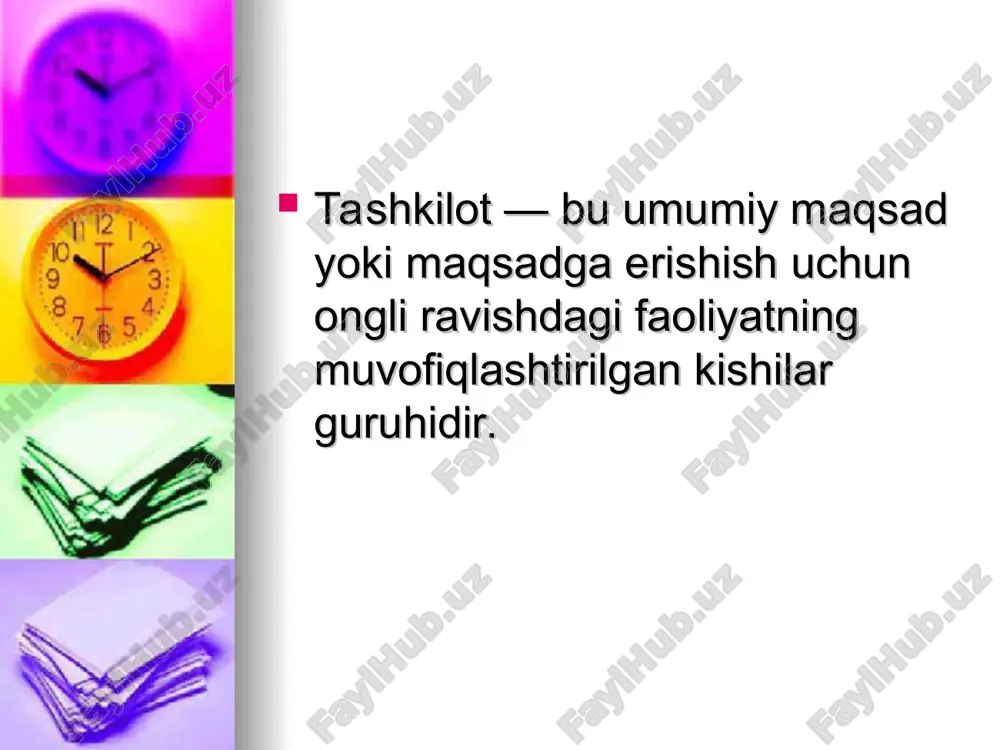 bog‘liq ravishda joylashishi, tuzilishini bildiradi. boshqarish strukturasi deganda boshqaruv maqsadlarini amalga oshiruvchi va funktsiyalarini bajaruvchi bir-biri bilan bog‘langan turli boshqaruv organlari va bo‘g‘inlarining majmuasi tushuniladi. boshqarish bo‘g‘ini - bu boshqarishning ayrim yoki qator funktsiyalarini bajaruvchi mustaqil strukturali bo‘limlardir (2.5-jadvalga qarang) bu bo‘limlar o‘rtasidagi bog‘lanish va aloqalar gorizontal xarakterga ega. boshqarish bosqichi - bu ierarxiyaning muayyan darajasida amal qiladigan bo‘g‘indir. masalan: vazirlik  birlashma  korxona  tsex  uchastka boshqarishning chiziqli strukturasi. boshqarishning chiziqli-shtabli strukturasi. chiziqli-funktsional boshqaruv strukturasida asosiy boshqaruv chiziqli boshqaruv bo‘lib xisoblanadi. hamma boshqaruv bosqichlarida va mustaqil uchastkalarni boshqarish faoliyatida chiziqli raxbarlar ajratiladi. ularga ishlab-chiqarishi-xo‘jalik faoliyatini yakkaboshchilik boshqarish xuquqi berilgan bo‘lib, u olingan natijalarga to‘liq javob beradi. organ-bu biror boshqaruv tizimi tarkibiga kiruvchi muassasa, tashkilotdir. boshqarish organi esa ijtimoiy mexnat taqsimoti, xususan boshqaruv mexnati taqsimoti natijasida vujudga kelgan boshqaruv apparatidir. boshqarish apparatini tuzish jarayoni boshqarishning qabul qilingan strukturasi doirasida uning funktsiyalarini amaldagi qoidalariga binoan taqsimlash va vazifalarini aniqlshdan …