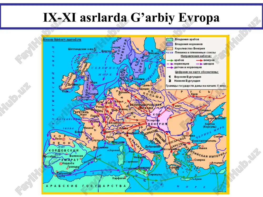 uz zodagonlari, normannlar bilan kurashda o‘zini ko‘rsatgan, robertinlar urug‘idan bo‘lgan, parij grafi edni 888 yilda taxtga ko‘tarishdi. 898 yilda uning vafotidan keyin taxtga karolinglar urug‘idan bo‘lgan karl o‘tirdi. 911 yilda normannlarga la-mansh bo‘ylaridagi yerlarni berilishi bilan bu joylar normandiya deb atala boshlandi; normannlarni fransuz taxtiga vassal qaramligi faqat rasman bo‘lgan. 923 yilda karl taxtdan tushirildi va umrini zindonda tugatdi, taxt esa yana qudratli robertinlar qo‘liga o‘tdi. biroq ko‘pchilik zodagonlar zaif xokimiyat bilan ish ko‘rishni afzal bilishib, 936 yilda yana karolinglar taxtga chiqdi, ammo ular haqqoniy xokimiyatga ega emas edi. x asrning o‘rtalaridan boshlab, robertinlar urug‘idan bo‘lgan parij grafi va fransiya gersogi gugo, qirol unvoniga ega bo‘lmaganiga qaramasdan mamlakatning haqiqiy xo‘jayiniga aylandi. 987 yilda karolinglar sulolasi xukumronligiga barham berilishi bilan magnatlar taxtga gugoning o‘g‘li-gugo kapetni o‘tqazishdi. u turdagi avliyo martin monastirini dunyoviy abbati sifatida monaxlarni bosh kiyimi-kappani kiyib yurgani uchun unga shunday laqab (kapet) berilgan. u saylovda qo‘llab-quvvatlashlariga erishish uchun bir …