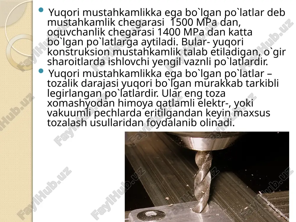 elektrod yordamida bajarilgan chokning mustahkamligi payvandlanuvchi po`lat mustahkamligidan kam bo`lmasligi kerak e`tiboringiz uchun raxmat! image2.jpeg image3.jpeg image4.jpeg image5.jpeg image6.png image7.jpeg image8.jpeg image9.jpeg image10.jpeg image11.jpeg /docprops/thumbnail.jpeg