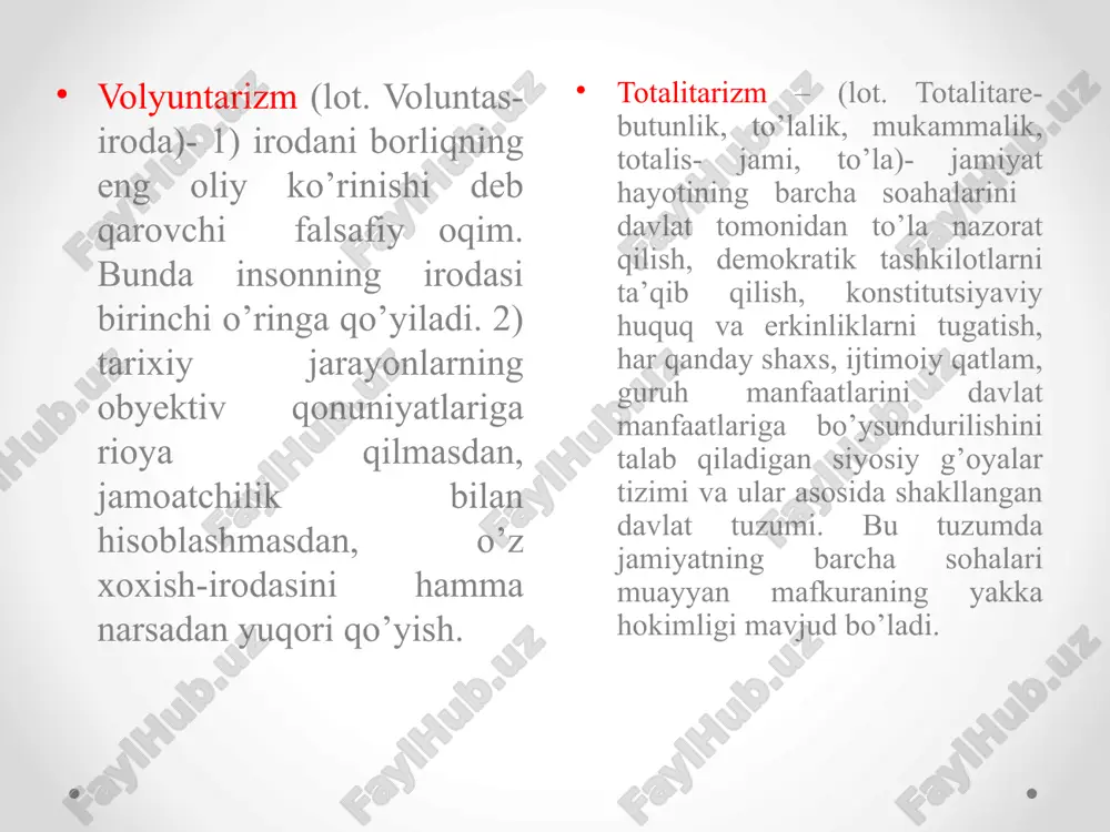 ulmasa,inson to‘la ozod bo‘lolmaydi.taraqqiyot taqdirini ma’naviy jihatdan yetuk odamlar hal qiladi. fuqarolik jamiyati fanining predmeti fuqarolik jamiyatining shakllanishi, rivojlanishi, har bir milliy davlatda fuqarolik jamiyati qaror topishining umumiy, o‘ziga xos qonuniyatlarini va tamoyillarini o‘rganishdan iboratdir. fuqarolik jamiyati fanining obyekti – bu rivojlangan mamlakatlarda va o‘zbekistonda fuqarolik jamiyatini shakllanish va rivojlanish jarayoni hisoblanadi. bu jarayon ijtimoiy-siyosiy, iqtisodiy va ma’naviy sohalardagi tub o‘zgarishlarni ifodalaydi va bir necha o‘n yilliklarni o‘z ichiga olib, unda fuqarolik jamiyatining huquqiy davlat bilan o‘zar uyg‘unlikda rivojlanish bosqichlari nazariy va amaliy nuqtai nazarlardan o‘rganiladi. fanni o‘qitishdan maqsad- talaba yoshlar ongida fuqarolik jamiyatiga doir tasavvurlarni singdirish, ularda jamiyatni rivojlantirishga doir mustaqil fikrlash ko‘nikmalarini shakllantirish, vatanga sadoqat his-tuyg‘ularini yuksaltirish kabilardan iboratdir. image2.png /docprops/thumbnail.jpeg