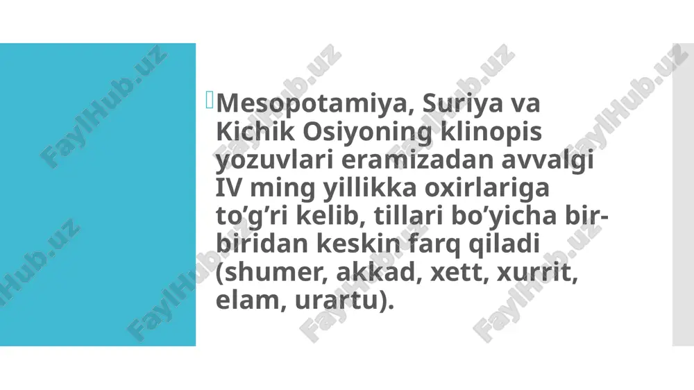 mesopotamiya, suriya va kichik osiyoning klinopis yozuvlari - Page 3