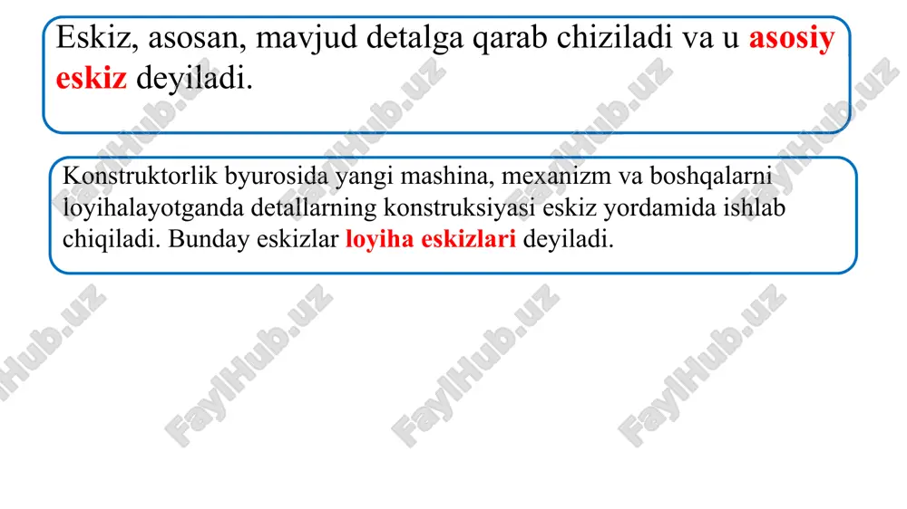y o‘lchamlar kiradi? mustaqil ta`lim topshiriqlari detalning asliga qarab uning eskizini chizing image1.jpeg image2.jpeg image3.jpeg image4.jpeg image5.jpeg image6.jpeg image7.jpeg image8.jpeg /docprops/thumbnail.jpeg