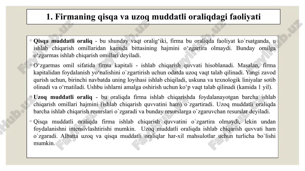 iq ishga solish va katta hajmdagi kapitalni qo‘llashdan ko‘riladigan samara qo’shimcha va yondosh mahsulotlar ishlab chiqarish orqali mahsulot turini diversifikatsiyalashdan olinadigan yutuqlar fan-texnika yutuqlari, zamonaviy va unumdorligi yuqori innovatsion texnologiyalarni keng qo‘llash imkoniyatlari image2.jpg image3.png image4.jpeg image5.jpeg image6.png image7.png image8.png image9.png image10.png image11.png image12.png image13.png image14.png image15.png image16.png image17.png image18.png image19.emf image20.png image21.png image22.png image23.jpeg /docprops/thumbnail.jpeg