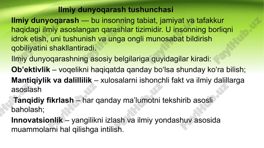 ilmiy dunyoqarash - Page 3