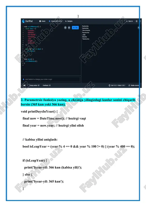 d median of a list in dart https://www.geeksforgeeks.org/find-median-of-list-in-dart/ 5. flutter & dart programming guide — data structures and algorithms in dart, o’reilly media, 2023. image6.png image7.png image8.png image9.png image1.jpeg image2.png image3.png image4.png image5.png