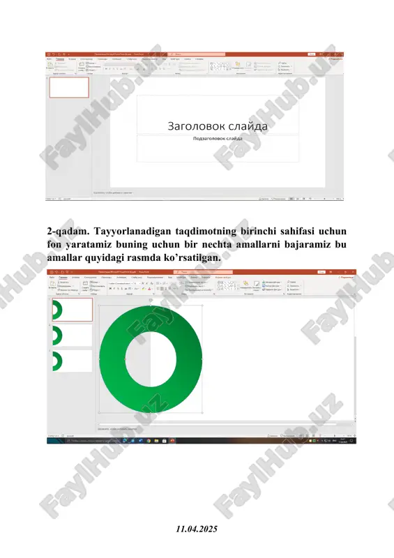 ms power point dasturida taqdimot yaratish usullari - Page 3