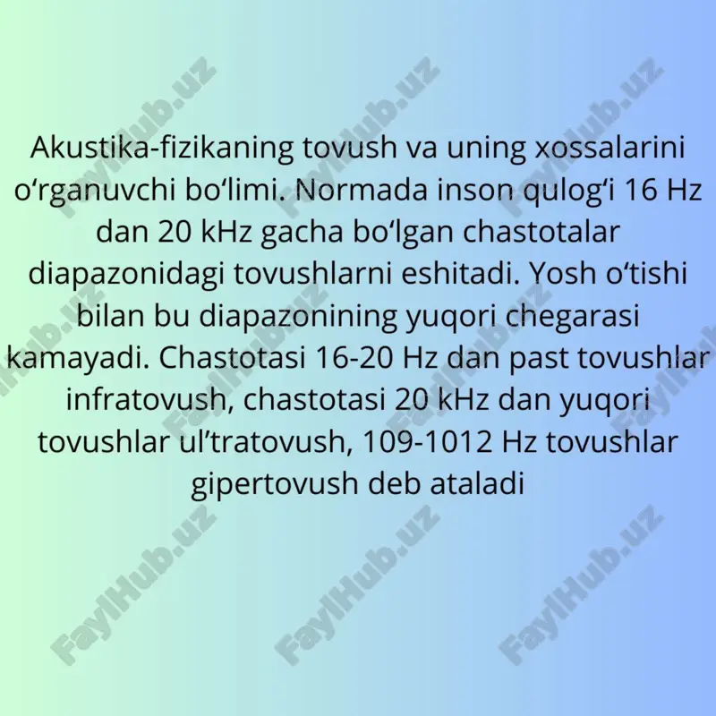 biofizikadan prezentatsiya mavzu: akustika - Page 3