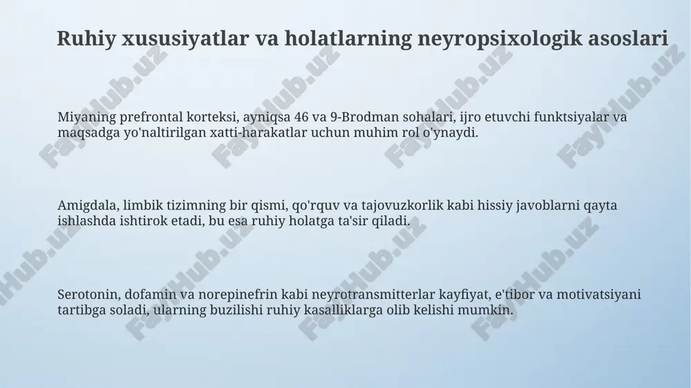 ruhiy xususiyatlar va holatlarning neyropsixologik asoslari - Page 3