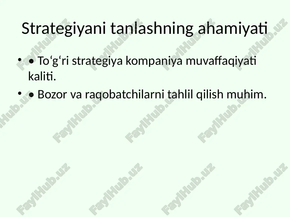 kompaniyaning raqobat strategiyasini tanlash - Page 3
