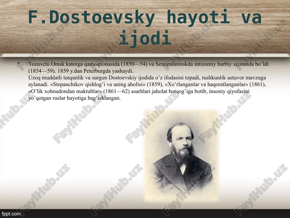 olnikov sonyani korib boshi osmonga yetdi.. u qishloqi xotinlardan bo’lib, elakka chiqsa ellik og’iz gapiradiganlardan edi… asar lingvistik tahlili toponimlar: sankt-peterburg shlezzvid-golshteyn sibir t-…. ko’prigi k-…. bulvari asar lingvistik tahlili asarda tugun bosh qahramon roskolnikovning sudxor kampir-alena ivanovnani o’ldirishga chog’langan joydan boshlanadi. voqealar rivoji shunchalar tez rivoj topadiki qahramon o’zini yoqotib qo’ygandek bo’ladi va kampirning singlisi izavettani o’ldirib navbatdagi qotilikka qo’l uradi. asardagi tugun asardagi konflikt turlari ushbu asarda inson-jamiyat konflikti namoyon boladi. bunda roskonlikov o’z qarashlari bilan butun bir jamiyatga qarshi , uning xalqni oyoq osti qiladigan illatlariga qarshi turadi.jamiyatda sodir bo’layotgan nohaqliklar qahramon nigohida nihoyasi yoqdek. uni kimdur to’xtashi kerakdek edi go’yo. ana shunda qahramon katta sahnaga chiqdi va “ular”ga qarshi ishini boshladi va jinoyat sodir etti.roskolnikov odamlarni guruhlarga bo’lgan aqli bilan uni bechora mazlumlarga bo’lgan qalbida yashayotgan buyuk shavqati o’rtasida butun roman davomida kurash ketadi va ohir oqibat insoniy qalb g`alaba qozonadi. rodion yana sonia ko'rganida, nihoyat …