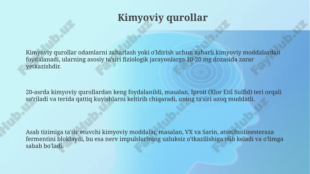 kimyoviy qurollar zaxarli moddalarning tasnifi.kimyoviyvaziyatnibaholash - Page 3