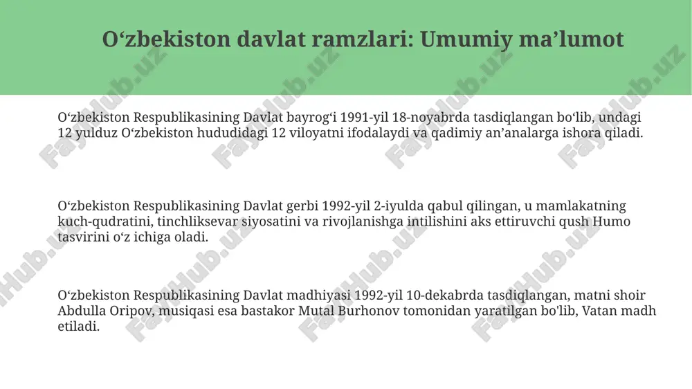 oʻzbekistonning davlat ramzlari - Page 3