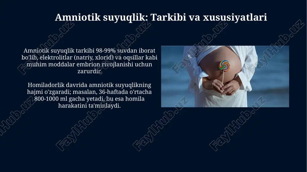 chi bosqichda. nafas olish texnikasi, masalan, chuqur qorin nafas olishi, kislorod miqdorini oshiradi, 15-20 daqiqa davomida stressni kamaytiradi va 60-70 foiz hollarda mushaklarni bo'shashtiradi. gipnoz va meditatsiya gipnozda miya to'lqinlari chastotasi 8-12 gerts diapazonidagi alfa holatiga tushadi, bu esa chuqur relaksatsiyani rag'batlantirib, og'riqni boshqarishga yordam beradi. meditatsiya diqqatni jamlash va nafas olish texnikalarini qo'llash orqali stress gormoni kortizol darajasini 20-30 foizga kamaytiradi, bu tug'ruqdagi xavotirni pasaytiradi. epiulyar anesteziya: afzalliklari va kamchiliklari epidural anesteziyaning afzalliklaridan biri og'riqni sezilarli darajada kamaytirishi, ayniqsa, tug'ruqning faol bosqichida, 7-10 sm gacha dilatatsiya paytida foydalidir. kamchiliklaridan biri qon bosimining pasayishi (gipotenziya) bo'lishi mumkin, bu esa onaning ham, bolaning ham ahvoliga ta'sir etishi mumkin, 15-20% hollarda uchraydi. boshqa og'riq qoldiruvchi vositalar transkutan elektr nerv stimulyatsiyasi (tens) asab tolalarini blokirovka qilish orqali og'riq signallarini kamaytiradi, odatda bel og'rig'i uchun past chastotali 50-100 hz ishlatiladi. akupunktur og'riqni kamaytirish uchun tanadagi ma'lum nuqtalarga ingichka ignalarni qo'yishni o'z ichiga oladi va …
