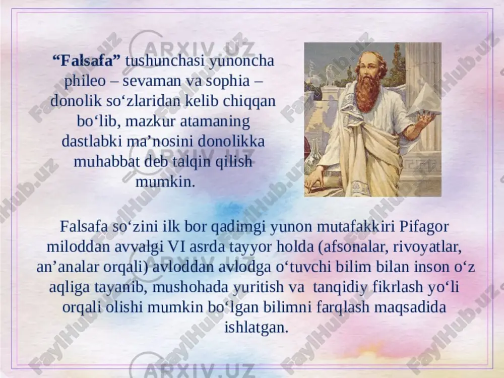 falsafa fanining asosiy maqsadi - Page 3