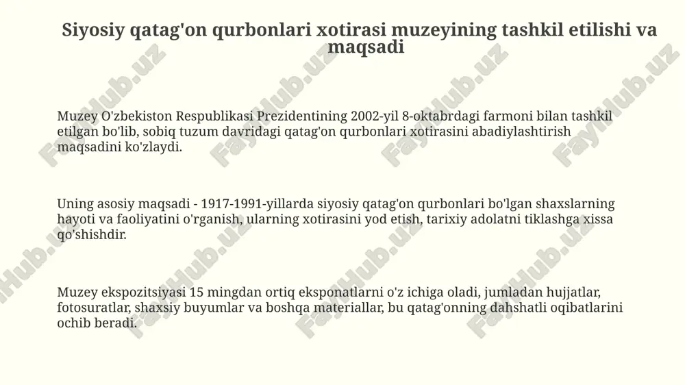 siyosiy qatag'on qurbonlari xotirasi muzeyi - Page 3