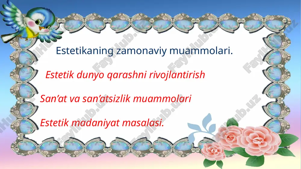i qamrab oladi.har bir inson etika va estetikadan albatta habardor bo’lishlari kerak. foydalanilgan adabiyotlar; arxiv.uz sayti falsafa axmedova.m image1.png image2.png /docprops/thumbnail.jpeg