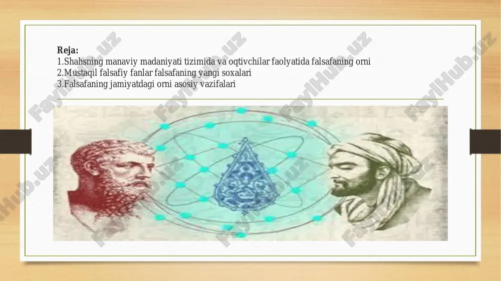 tlarida talabalar to’g’ri falsafiy fikrlashni o’rganadilar. mustaqil ta’lim o’qituvchi rahbarligida amalga oshiriladi hamda dars jadvalida ko’rsatiladi. u mazkur metodik materiallarda belgilangan tegishli savollarni mustaqil ravishda chuqur o’rganishni, zarur axborotlarga ega bo’lishni, talabalarning ijodiy kobiliyatini rivojlantirishni, ularning o’rganilayotgan fanni mustaqil tahlil etish ko’nikmalarini shakllantirishni nazarda tutadi. 2. axloqiy axloq axloqiy axloq me'yorlari va xulq-atvorni o'rganishdir va odatda " axloqiy falsafa " deb nomlanadi. yaxshi nima? yovuzlik nima? qanday munosabatda bo'lishim kerak va nima uchun? o'z ehtiyojlarimni boshqalarning ehtiyojlariga nisbatan qanday muvozanat bilan saqlashim kerak? bu axloqiy sohada berilgan ba'zi savollar. mantiq va til falsafasi ushbu ikkita maydon alohida-alohida davolanadi, ammo ular bu erda birga taqdim etilishiga etarlicha yaqin. mantiq - to'g'ri va noto'g'ri fikrlash va bahslash usullarini o'rganishdir. tilning falsafasi bizning tilimizning fikrlash tarzimiz bilan qanday aloqasi borligini o'rganishni o'z ichiga oladi. https://uz.eferrit.com/logik-va-dalillarga-kirish/ soʻnggi yuz yil ichida falsafa zamonaviy tadqiqotlar orasida faollashib, tabiiy fanlardan koʻproq farqlana boshladi. ushbu davrga oid aksar …