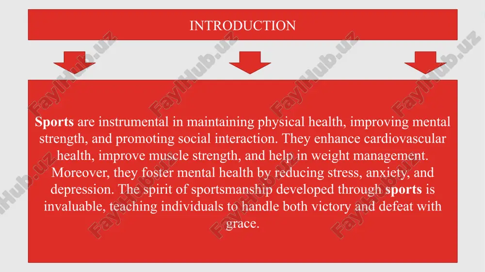 goals in sports can be easily applied to other domains of life, fostering personal growth and success. 6. leadership skills participating in sports helps nurture leadership skills. athletes often find themselves in positions where they need to lead and inspire their teammates. sports provide opportunities to learn decision-making, effective communication, and motivating others. these leadership qualities extend far beyond the field and contribute to success in various leadership roles. 7. cultural exchange and diversity sports bring people from diverse backgrounds together, transcending cultural, social, and geographical barriers. sporting events foster a sense of unity, promote cultural exchange, and encourage mutual respect. athletes and fans from different nations or communities come together, creating a platform for understanding, acceptance, and celebration of diversity. 8. time management and discipline sports demand commitment, regular practice, and a structured schedule. athletes develop time management skills to balance training, studies, work, and personal life effectively. the …