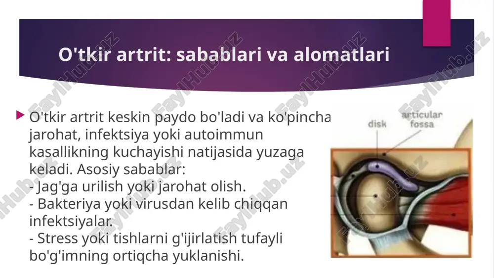 chakka-pastki jag’ bo’g’imi o’tkir va surunkali artriti - Page 3