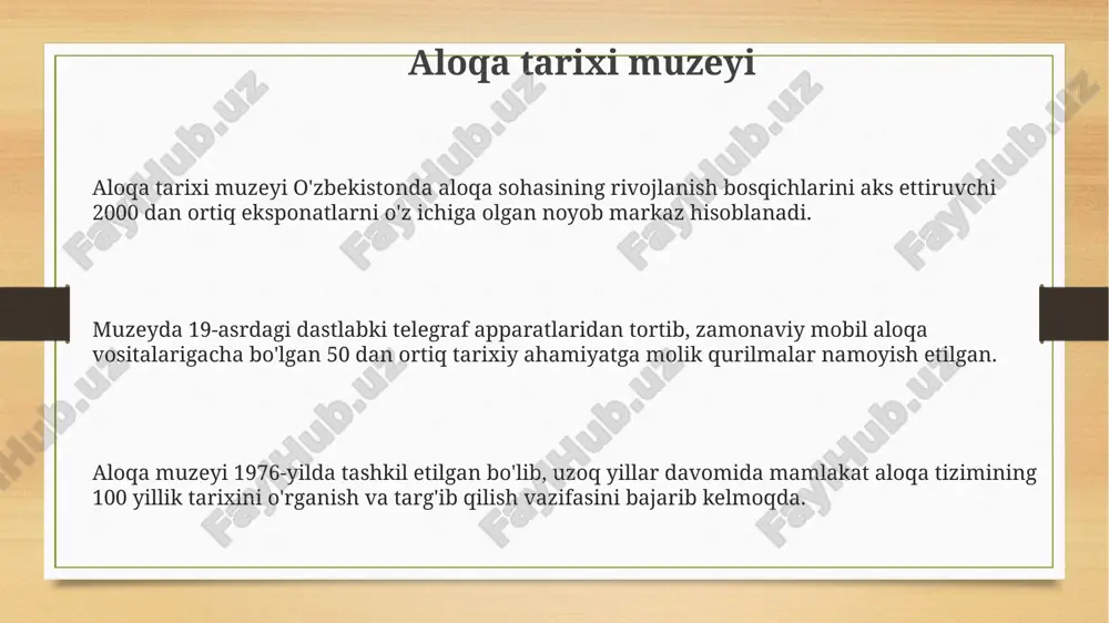 aloqa tarixi muzeyi - Page 3