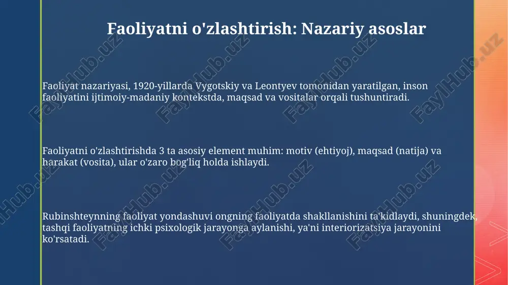 faoliyatning o'zlashtirilishi va malakalarini egallash - Page 3
