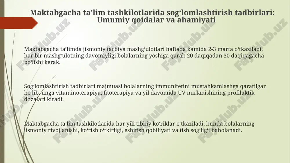 maktabgacha ta'lim tashkilotlarida sogʻlomlashtirish ishlari - Page 3
