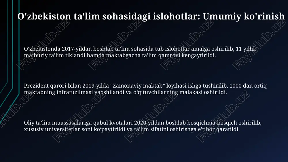 oʻzbekistondagi ta'lim sohasining islohotlari - Page 3