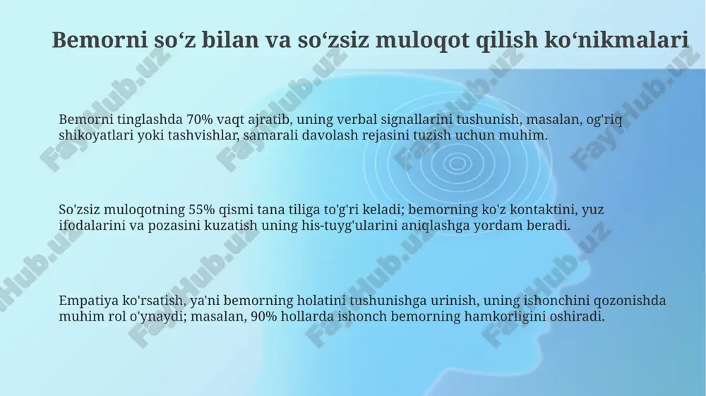 bemorni og'zaki muloqot qilish ko'nikmalari - Page 3