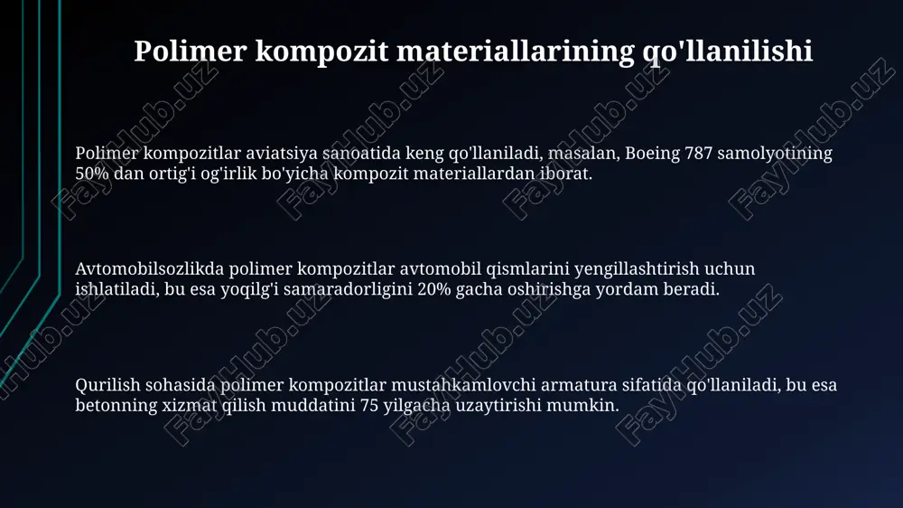 polimer kompozit materiallarining qo'llanilishi - Page 3